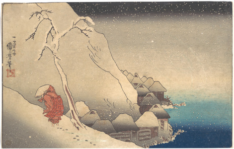 Utagawa Kuniyoshi: Travelling in a Snowstorm - Metropolitan Museum of Art
