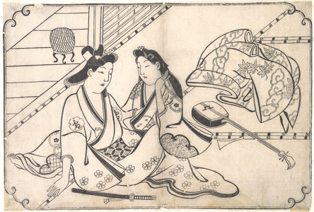 Hishikawa Moronobu: Two Lovers - Metropolitan Museum of Art