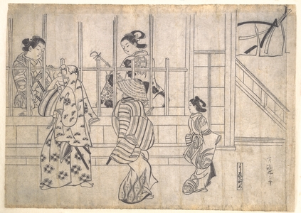 Hishikawa Moronobu: Street Scene in Yoshiwara - Metropolitan Museum of Art
