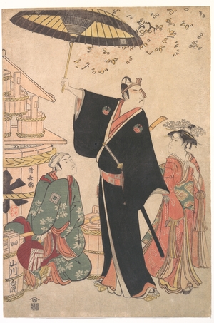 鳥居清長: Ichikawa Yaozo III in the Role of Sukeroku from the Play 