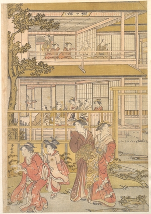 Torii Kiyonaga: Uranosuke Plays Blind Man's Buff with the Women of the Ichiriki Joroya - Metropolitan Museum of Art