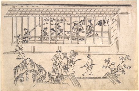 Hishikawa Moronobu: The Sixth Scene from Scenes of the Pleasure Quarter at Yoshiwara in Edo - Metropolitan Museum of Art