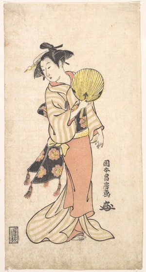 Masafusa: Girl with Fan - Metropolitan Museum of Art