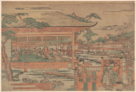 Kitao Shigemasa: Ushiwaka, the Young Yoshitsune Serenading Jorurihime - Metropolitan Museum of Art