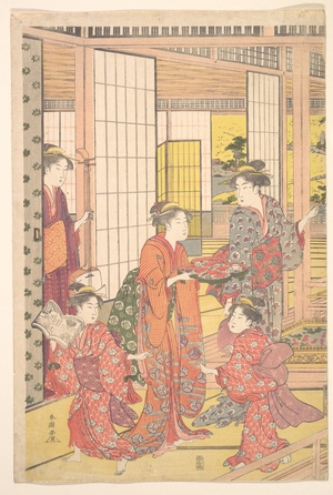 Katsukawa Shuncho: A Young Woman with a Tray of Sweetmeats - Metropolitan Museum of Art