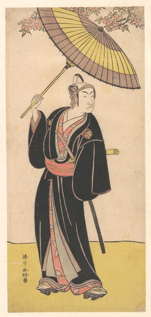 勝川春好: Ichikawa Monosuke III in the Role of the Otokodate Sukeroku - メトロポリタン美術館