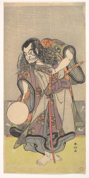 勝川春好: The First Nakamura Nakazo as a Samurai - メトロポリタン美術館