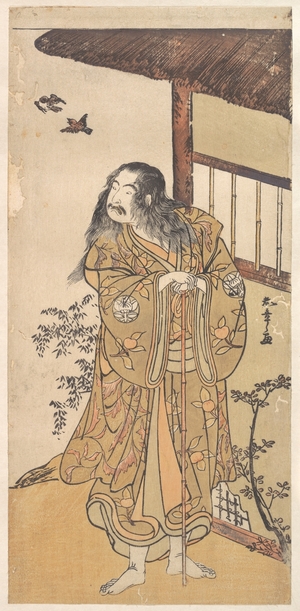 勝川春章: The Ninth Ichimura Uzaemon in the role of Shunkan - メトロポリタン美術館