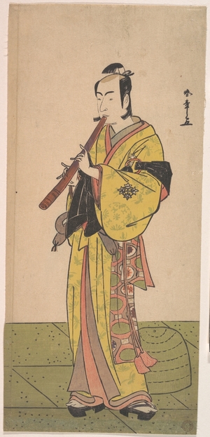 勝川春章: Ichikawa Bennosuke as a Man in Komuso Attire - メトロポリタン美術館