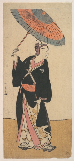 勝川春章: The Third Ichikawa Yaozo in the Role of Otokodate Sukeroku - メトロポリタン美術館