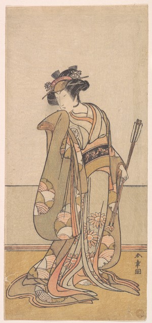 Katsukawa Shunsho: The Third Segawa Kikunojo as a Woman Walking Toward the Right - Metropolitan Museum of Art