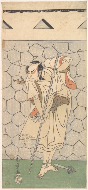 Katsukawa Shunsho: The First Nakamura Nakazo as Warrior Disguised as a Rokubu - Metropolitan Museum of Art