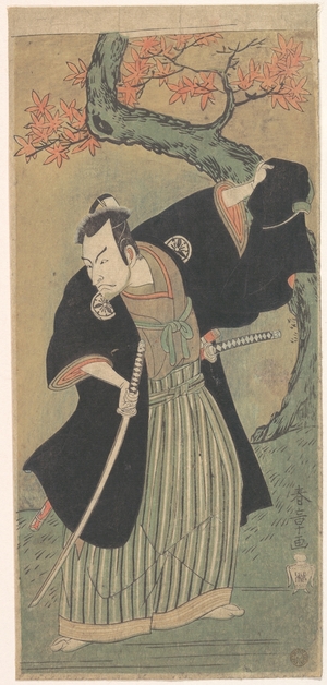 勝川春章: The Third Matsumoto Koshiro as a Samurai Standing - メトロポリタン美術館