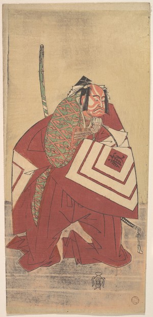 勝川春章: The Actor Ichikawa Danzô III as a Court Noble - メトロポリタン美術館