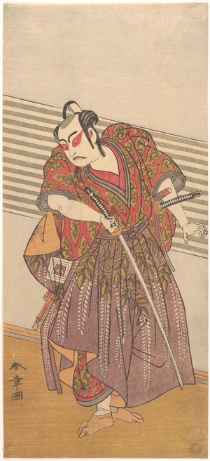 勝川春章: The Second Ichikawa Yaozo as a Samurai - メトロポリタン美術館