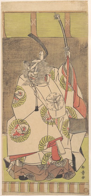 勝川春章: The Fourth Ichikawa Danjuro in the Role of Otomo no Yamanushi - メトロポリタン美術館