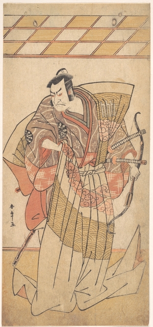 勝川春章: The First Nakamura Nakazo as a Man of High Rank Attired in Naga-Bakama - メトロポリタン美術館