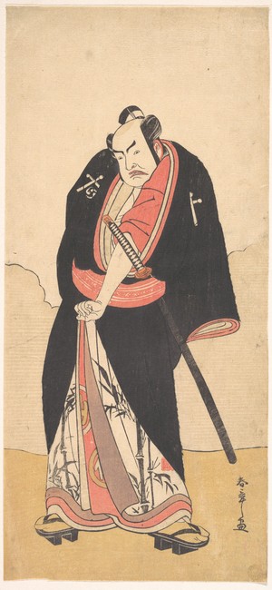 勝川春章: The Second Nakamura Sukegoro in the Role of Kaminari Shokuro - メトロポリタン美術館