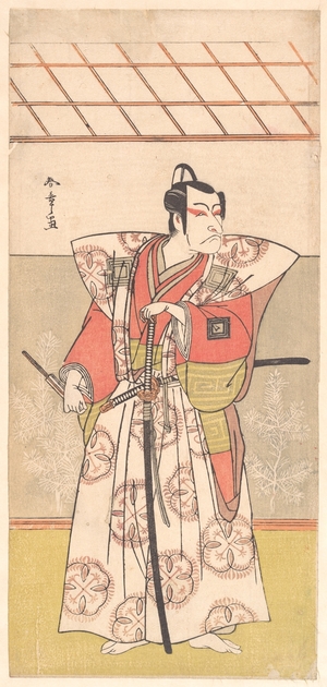 勝川春章: Ichikawa Danjuro V as a Samurai of High Rank - メトロポリタン美術館