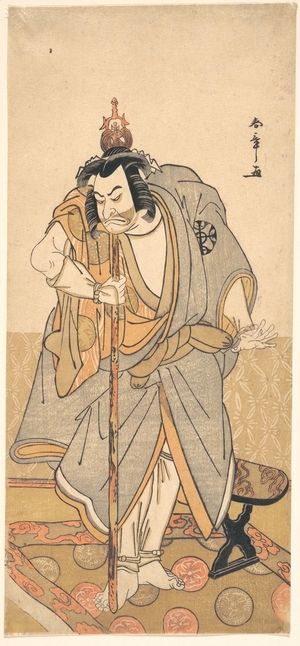 勝川春章: The actor Nakamura Nakazo as a rokuju-rokubu (pilgrim to Buddhist temple) - メトロポリタン美術館