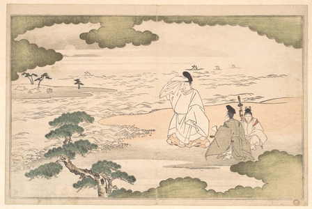 喜多川歌麿: The Exile of Yukihira at Suma - メトロポリタン美術館