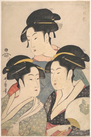 Kitagawa Utamaro: Three Beauties of the Kwansei Period - Metropolitan Museum of Art
