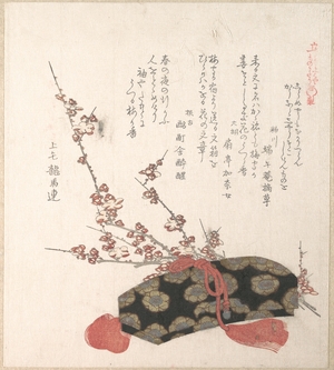 Kubo Shunman: Letter-Box and Plum Blossoms - Metropolitan Museum of Art