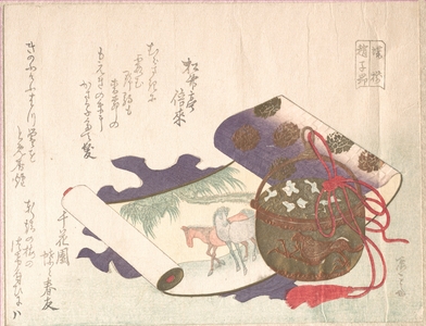 柳々居辰斎: Scroll Painting of Horse - メトロポリタン美術館