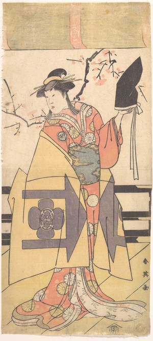 勝川春英: The Third Segawa Kikunojo as (?) Wife of Kudo Suketsune in a Soga Play - メトロポリタン美術館
