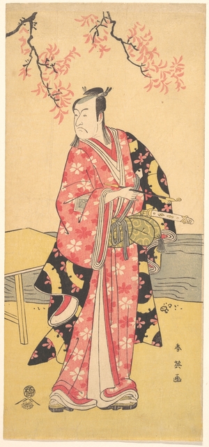 勝川春英: The Actor Ichikawa Monosuke II as Chivalrous Commoner - メトロポリタン美術館