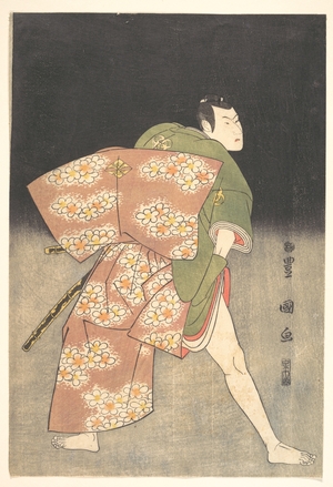 歌川豊国: Bandô Minosuke (Mitsugorô III) in the Role of a Young Samurai - メトロポリタン美術館