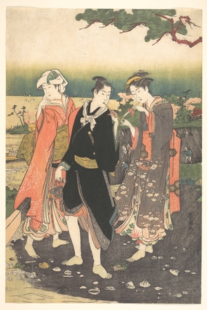 Utagawa Toyokuni I: On Shinegawa Beach at Ebb-Tide - Metropolitan Museum of Art