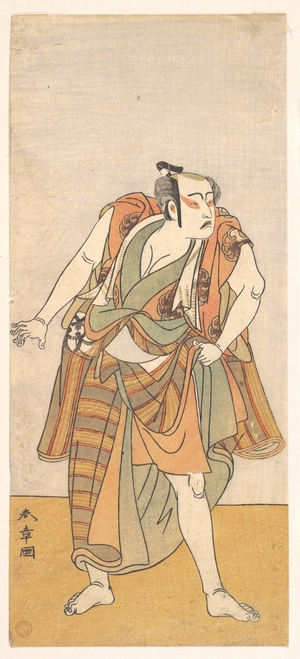 勝川春章: The First Bando Mitsugoro as an Unarmed Man - メトロポリタン美術館