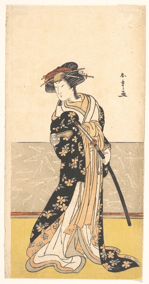 Katsukawa Shunsho: The Actor Nakamura Rikô, as a Courtesan with a Sword - Metropolitan Museum of Art