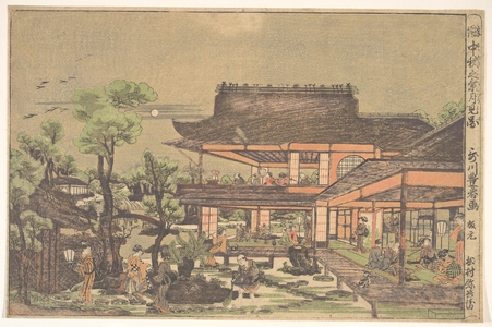 歌川豊春: Tea–house; Scene entitled: 