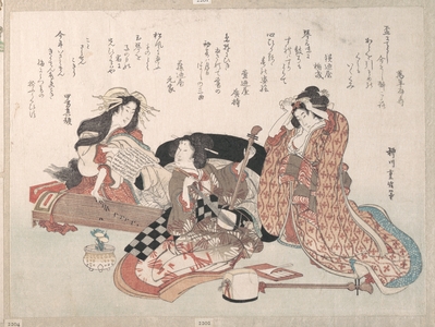Yanagawa Shigenobu: Women Playing Music - Metropolitan Museum of Art