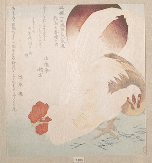 Totoya Hokkei: Rising Sun and Cock and Hen - Metropolitan Museum of Art