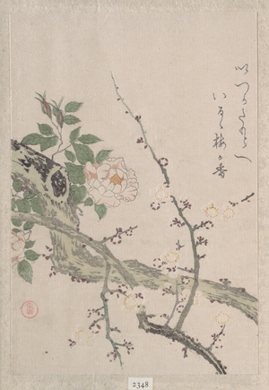 Kubo Shunman: Roses and Plum Blossoms - Metropolitan Museum of Art