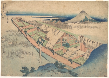 Katsushika Hokusai: Ushibori in Hitachi Province (Jôshû Ushibori), from the series Thirty-six Views of Mount Fuji (Fugaku sanjûrokkei) - Metropolitan Museum of Art