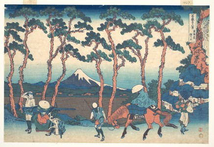 Katsushika Hokusai: Hodogaya on the Tôkaidô (Tôkaidô Hodogaya), from the series Thirty-six Views of Mount Fuji (Fugaku sanjûrokkei) - Metropolitan Museum of Art