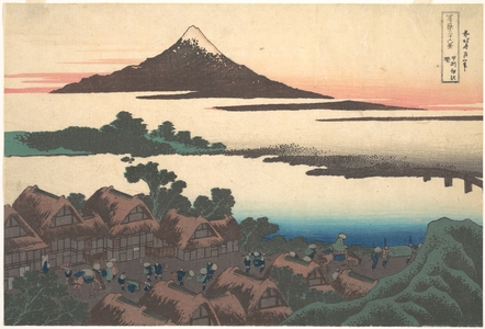 葛飾北斎: Dawn at Isawa in Kai Province (Kôshû Isawa no akatsuki), from the series Thirty-six Views of Mount Fuji (Fugaku sanjûrokkei) - メトロポリタン美術館