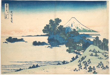 Katsushika Hokusai: Shichirigahama in Sagami Province (Sôshû Shichirigahama), from the series Thirty-six Views of Mount Fuji (Fugaku sanjûrokkei) - Metropolitan Museum of Art