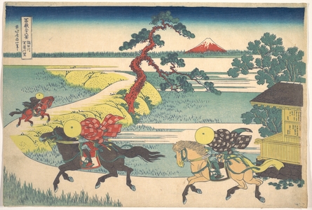 Katsushika Hokusai: Sekiya Village on the Sumida River (Sumidagawa Sekiya no sato), from the series Thirty-six Views of Mount Fuji (Fugaku sanjûrokkei) - Metropolitan Museum of Art