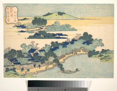 Katsushika Hokusai: Bamboo Hedge at Kumemura (Kumemura chikuri), from the series Eight Views of the Ryûkyû Islands (Ryûkyû hakkei) - Metropolitan Museum of Art