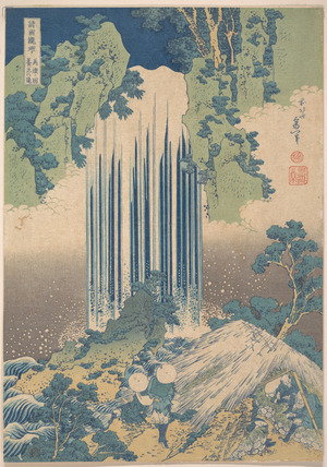 Katsushika Hokusai: Yôrô Waterfall in Mino Province (Mino no Yôrô no taki), from the series A Tour of Waterfalls in Various Provinces (Shokoku taki meguri) - Metropolitan Museum of Art