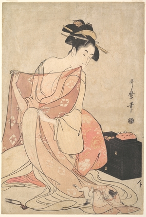 Kitagawa Utamaro: A Woman and a Cat - Metropolitan Museum of Art