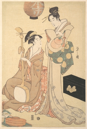 細田栄之: Two Geisha - メトロポリタン美術館