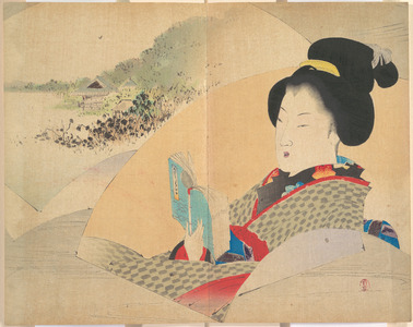 Watanabe Seitei: Beauty Looking at Shinobazu Pond - Metropolitan Museum of Art