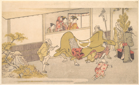 Kitagawa Utamaro: The Lion Dance - Metropolitan Museum of Art