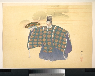 月岡耕漁: Illustration of Noh Dance Scene - メトロポリタン美術館